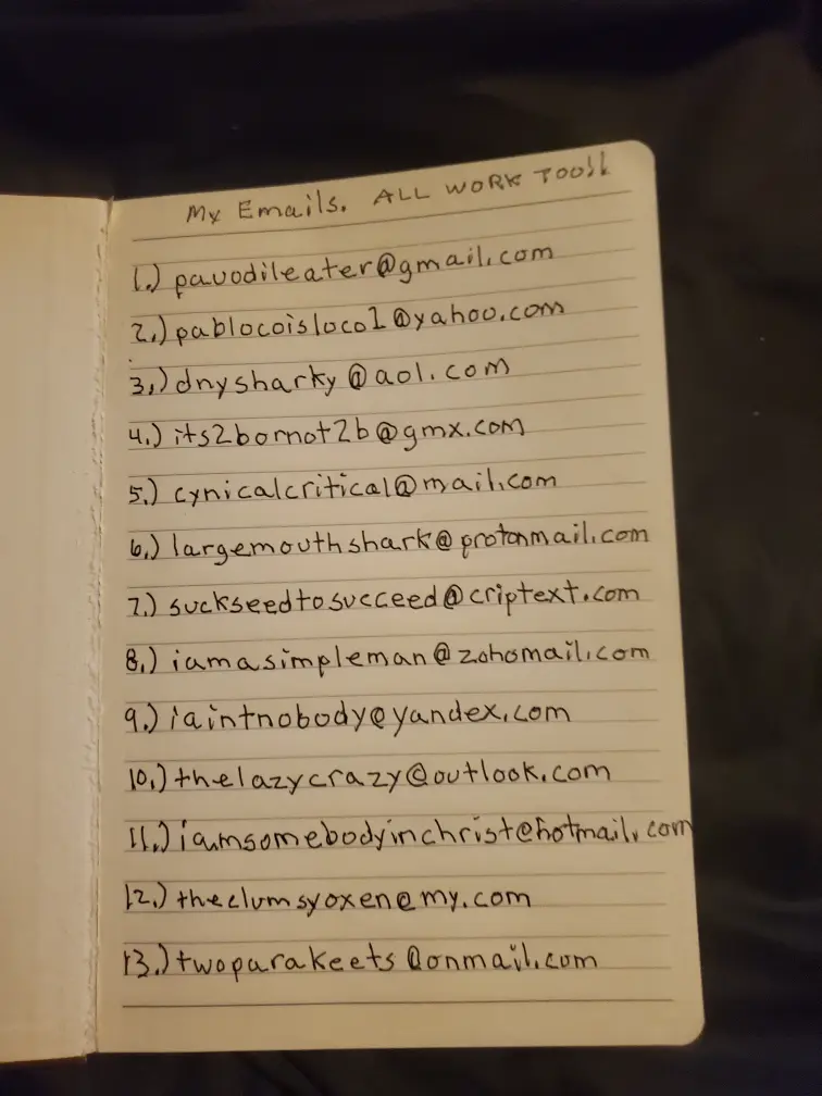 Who else do you know who has thirteen emails?!
