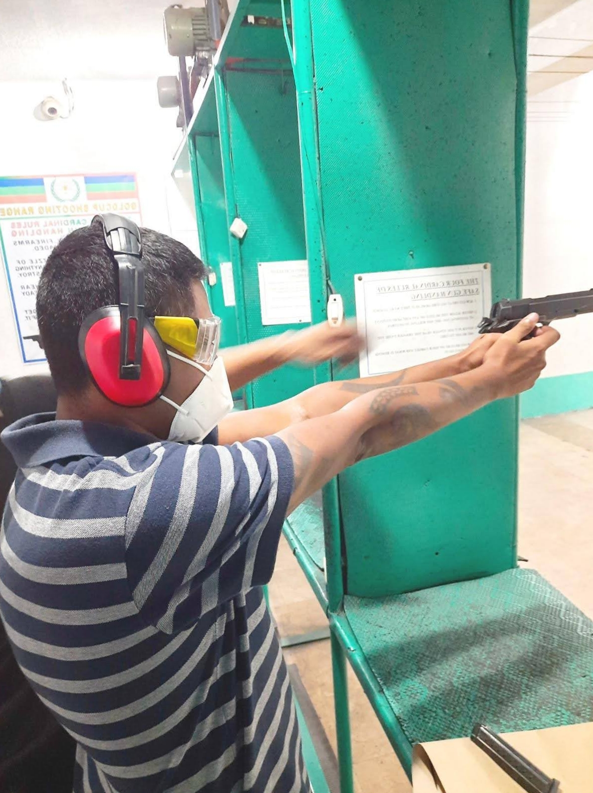 me firing my 9mm Walther Pistol
