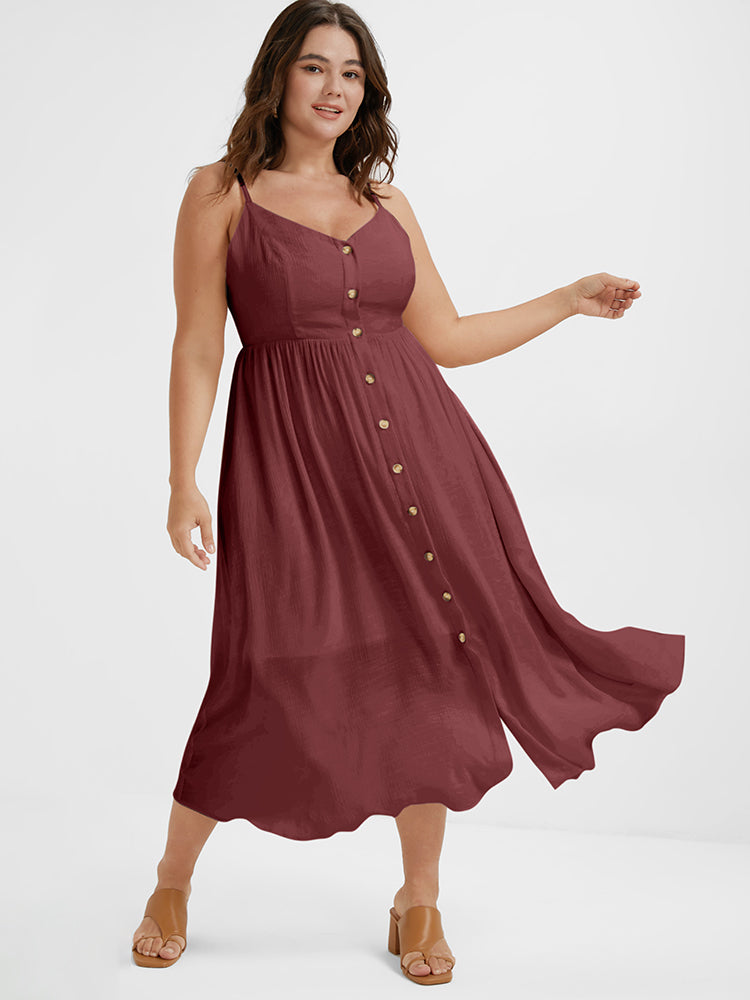 Bloom Dress - Solid V Neck Button Cami Dress
http://shrsl.co