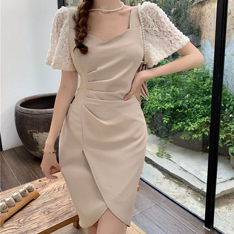 V-neck pleated hepburn short sleeve dress
http://shrsl.com/3