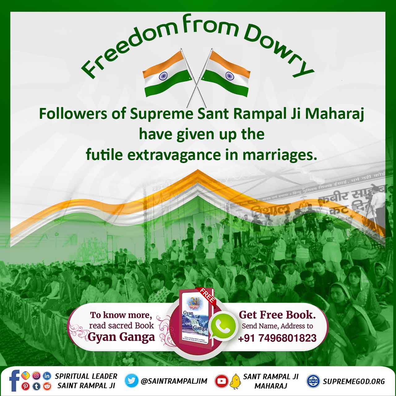 #FreedomFromSocialEvils

Through satsang, if good ideas are 