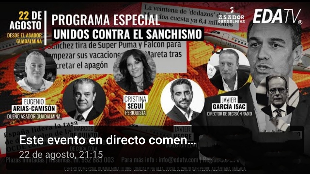 Programa especial en tu Canal.
https://www.twitch.tv/cartuja