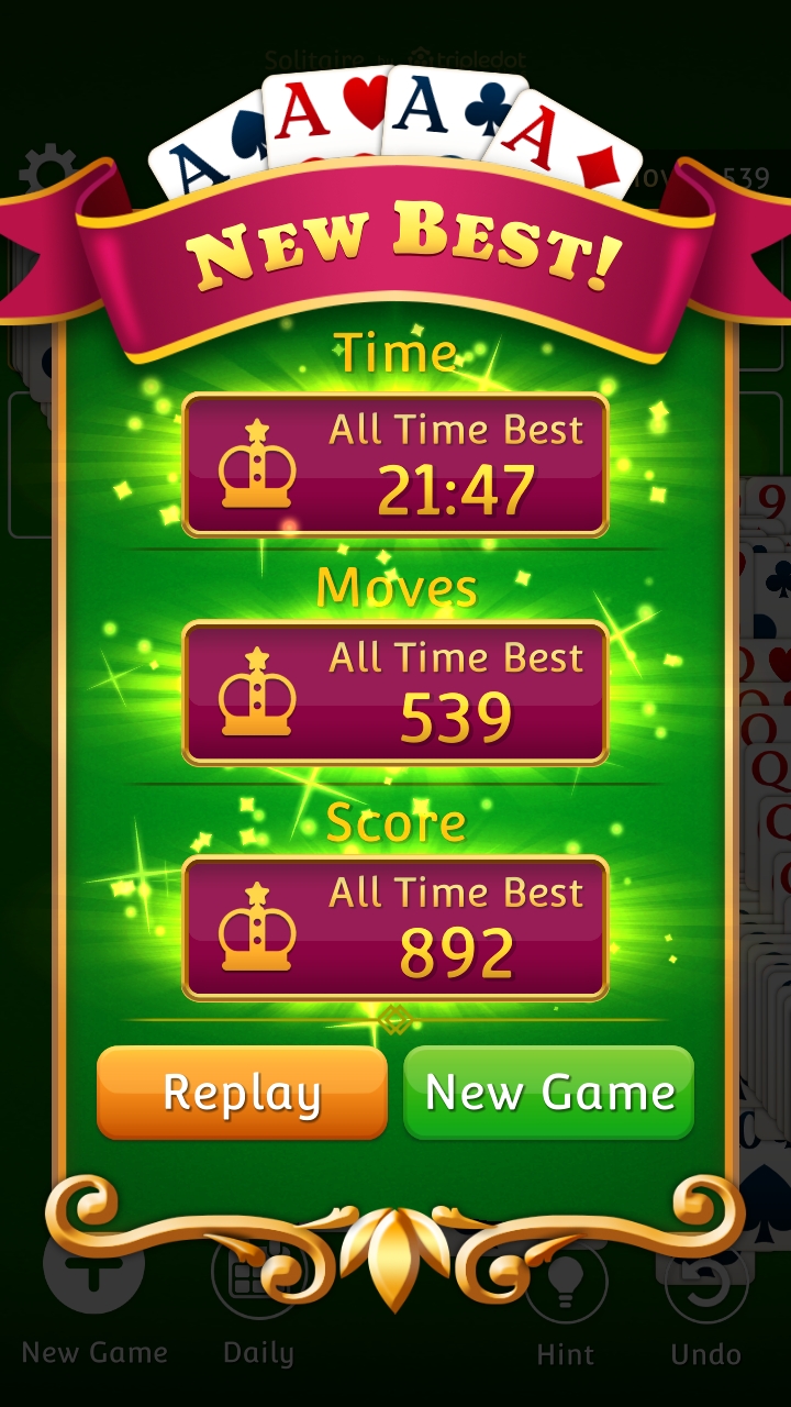 I won solitaire