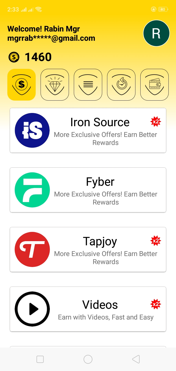 I earned 1460 coin in Get to cash app