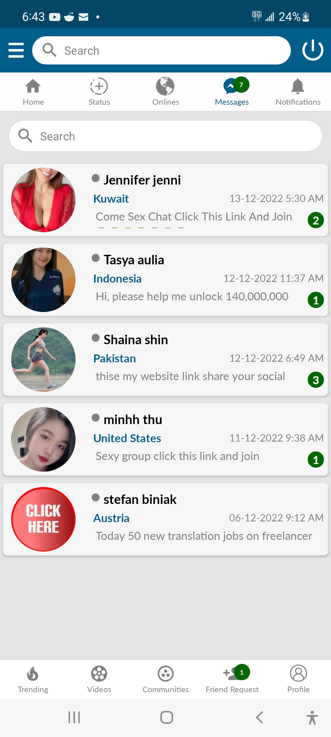 This is why I never friend, nor follow the "Fake girl bimbot
