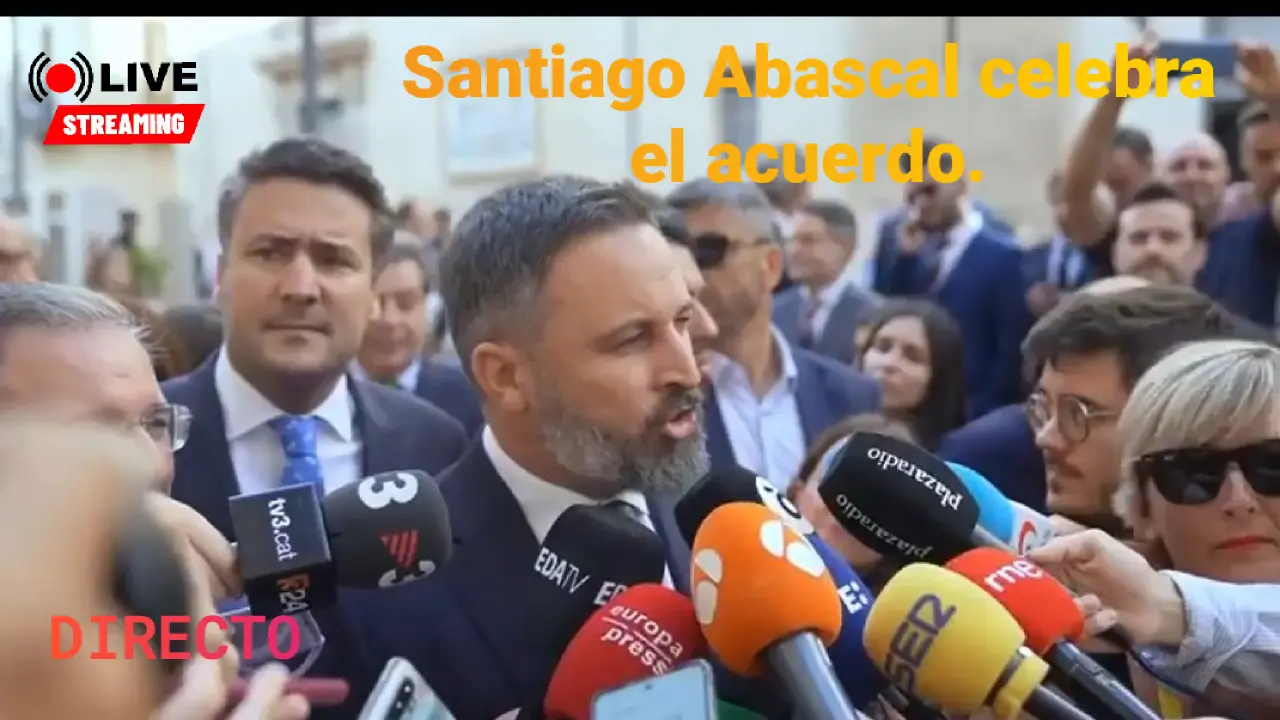 Santiago Abascal celebra el acuerdo sensato en la Comunidad 