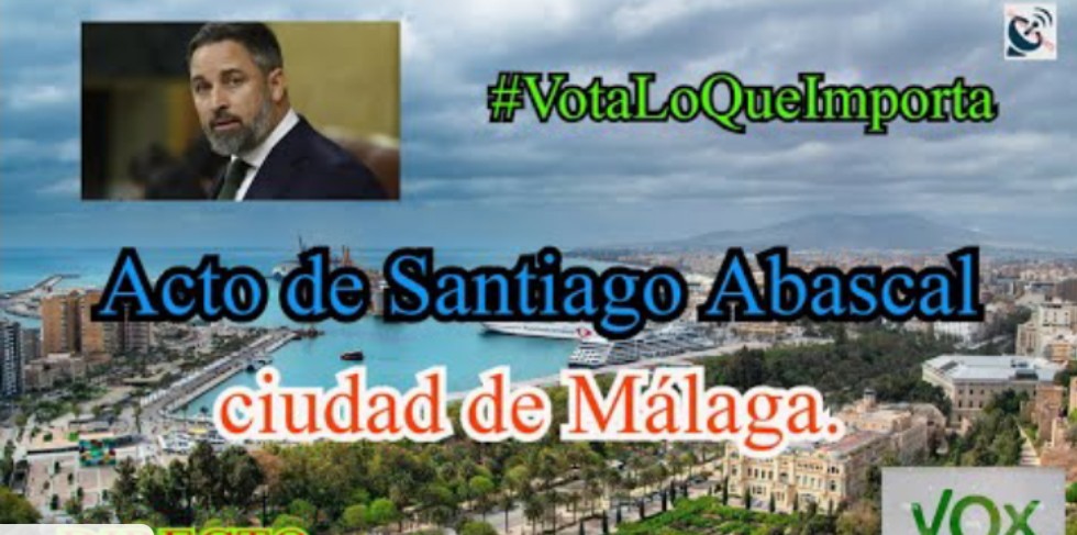 Acto de precampaña de VOX en la ciudad Málaga con la interve