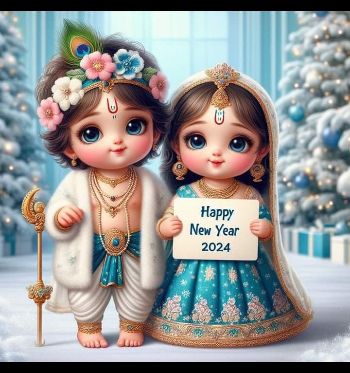 हैप्पी न्यू ईयर की शुभकामनाएं आप सभी को जय श्री कृष्ण। राधे 