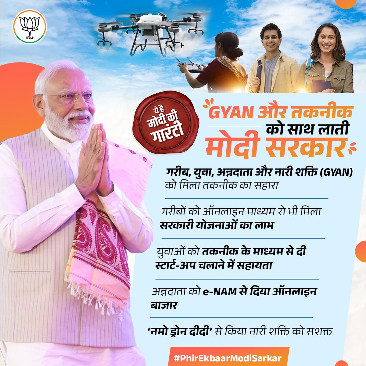 GYAN - गरीब,युवा,किशन,नारी! #BJP #modikiguarantee #GYAN 

G: