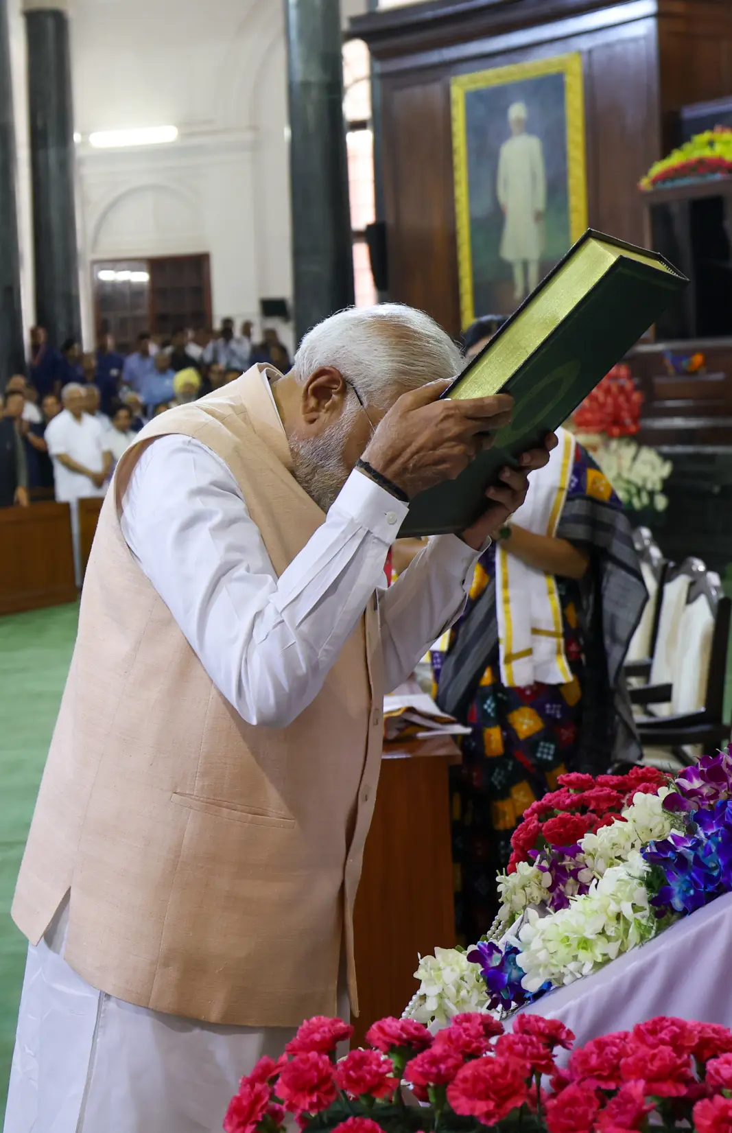PM Modi with a constitution book!