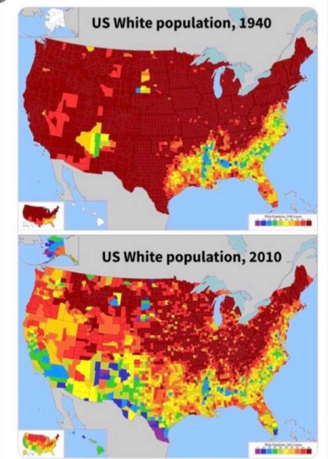 What the hell! White population are decreasing... 
Is this r