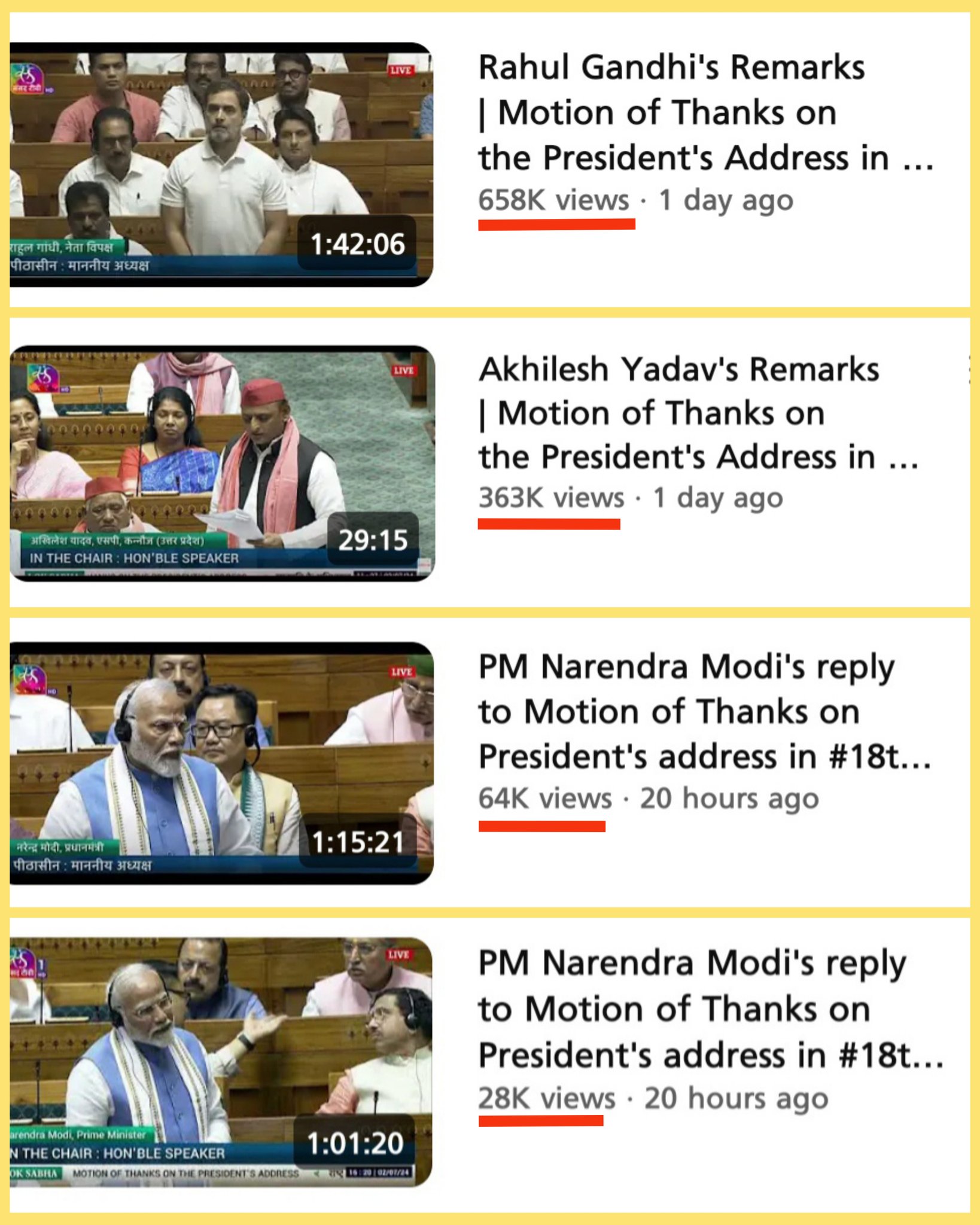 Iss parliament session 2024 mein #RahulGandhi video ko YouTu
