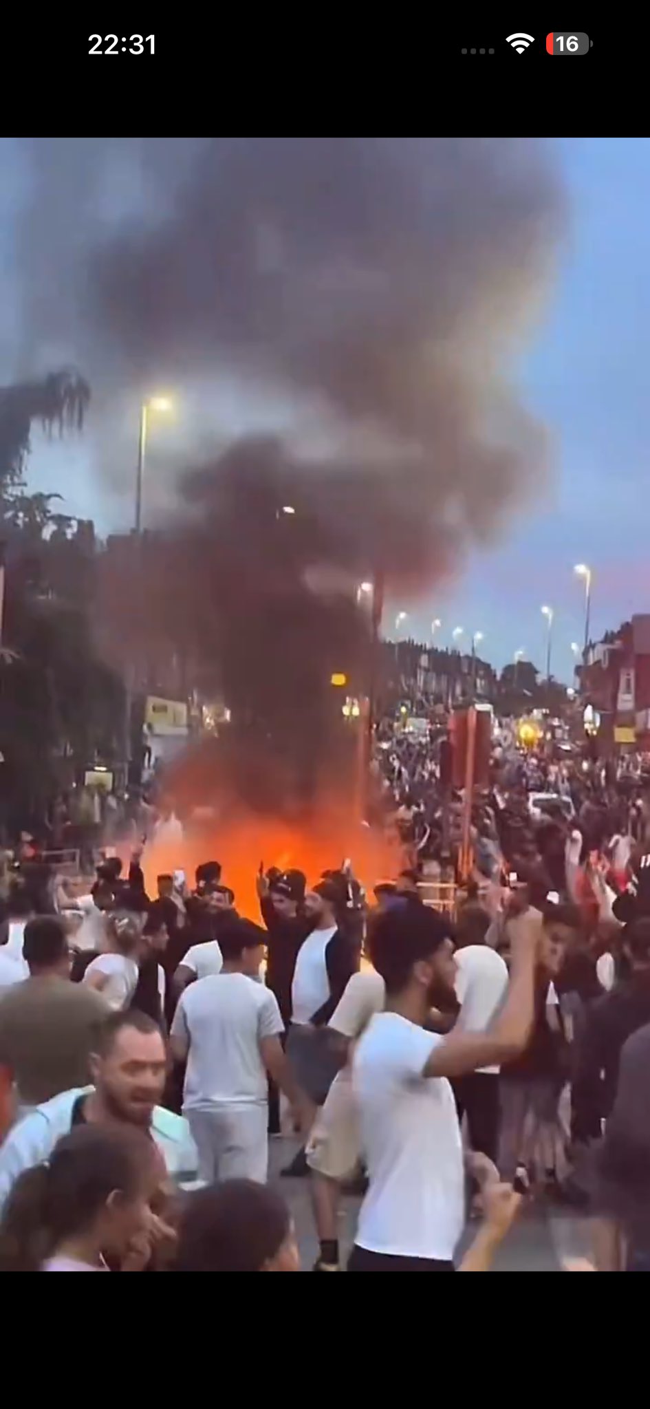 Now Britain is burning....
Citizens want "Deport them all" #