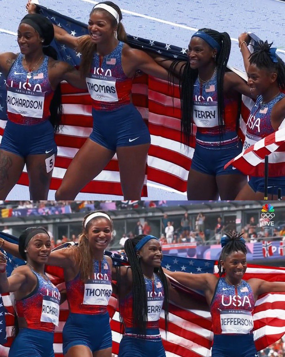 Black Women of USA are carrying  medal in Olympics
#ParisOly