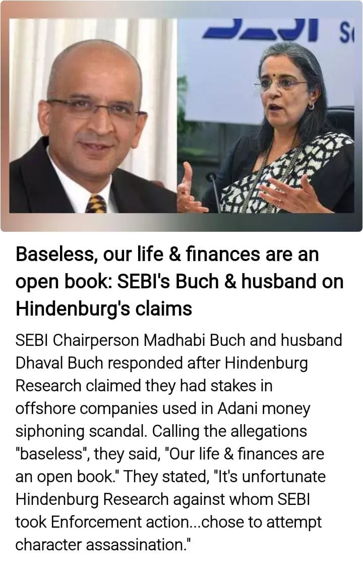 Hindenburg exposed the SEBI and Adani...
