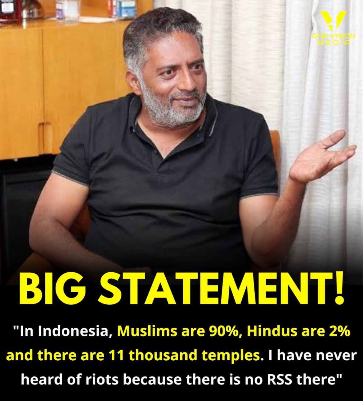 Star Prakash Raj's big statement...
#PrakashRaj #Muslim #Hin