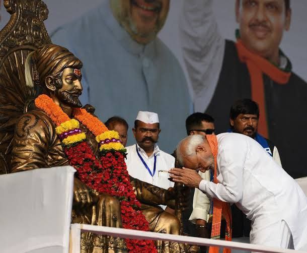 Chhatrapati Shivaji statue collapse : PM Modi apology👍🙏 #Mah