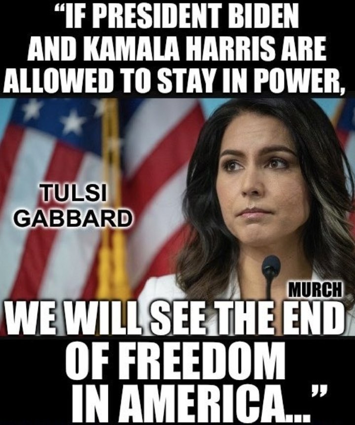 End of freedom in Americ@ 👀👀
#TulsiGabbard