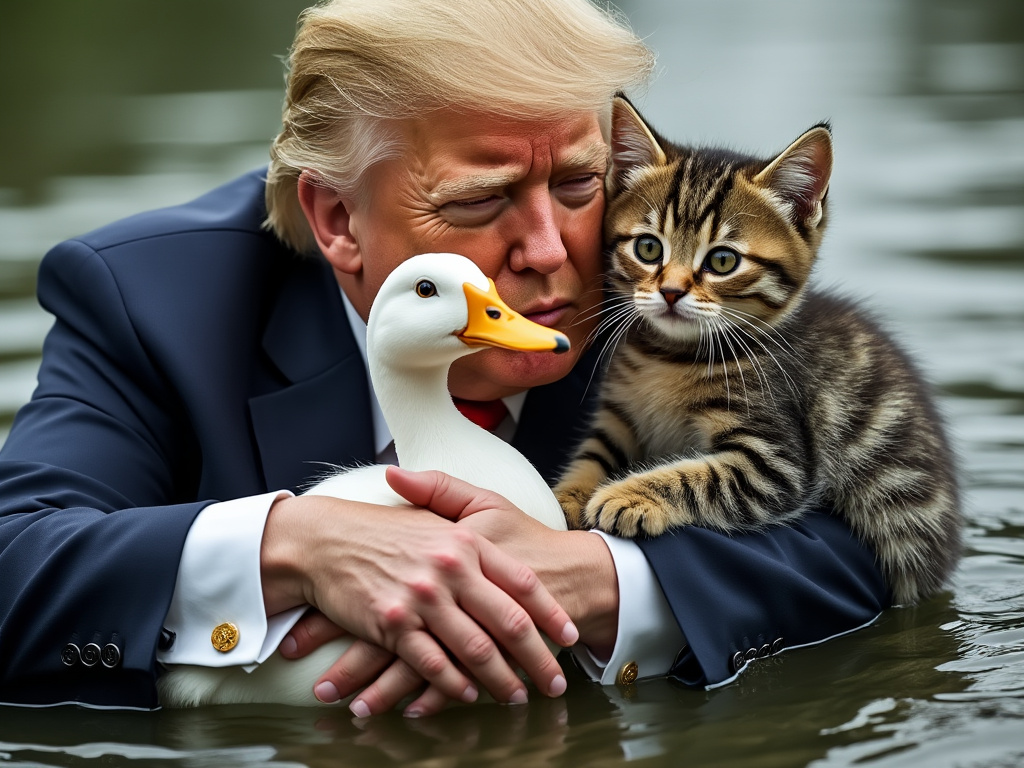 One duck to save other duck! 🦆 
God bless them!!!