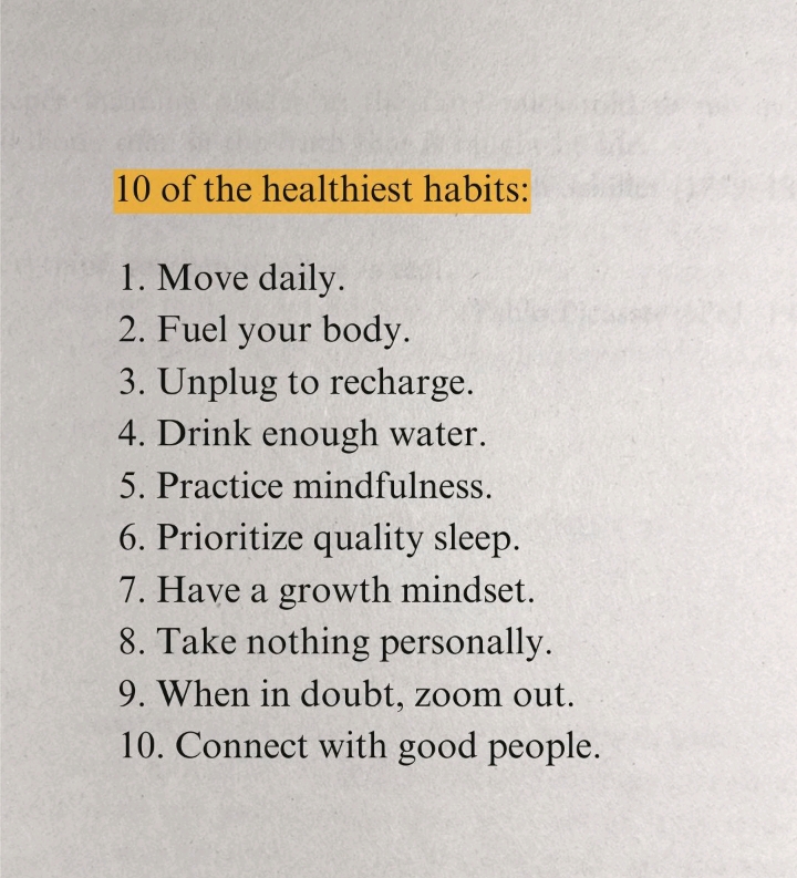 Healthiest habits #Health
