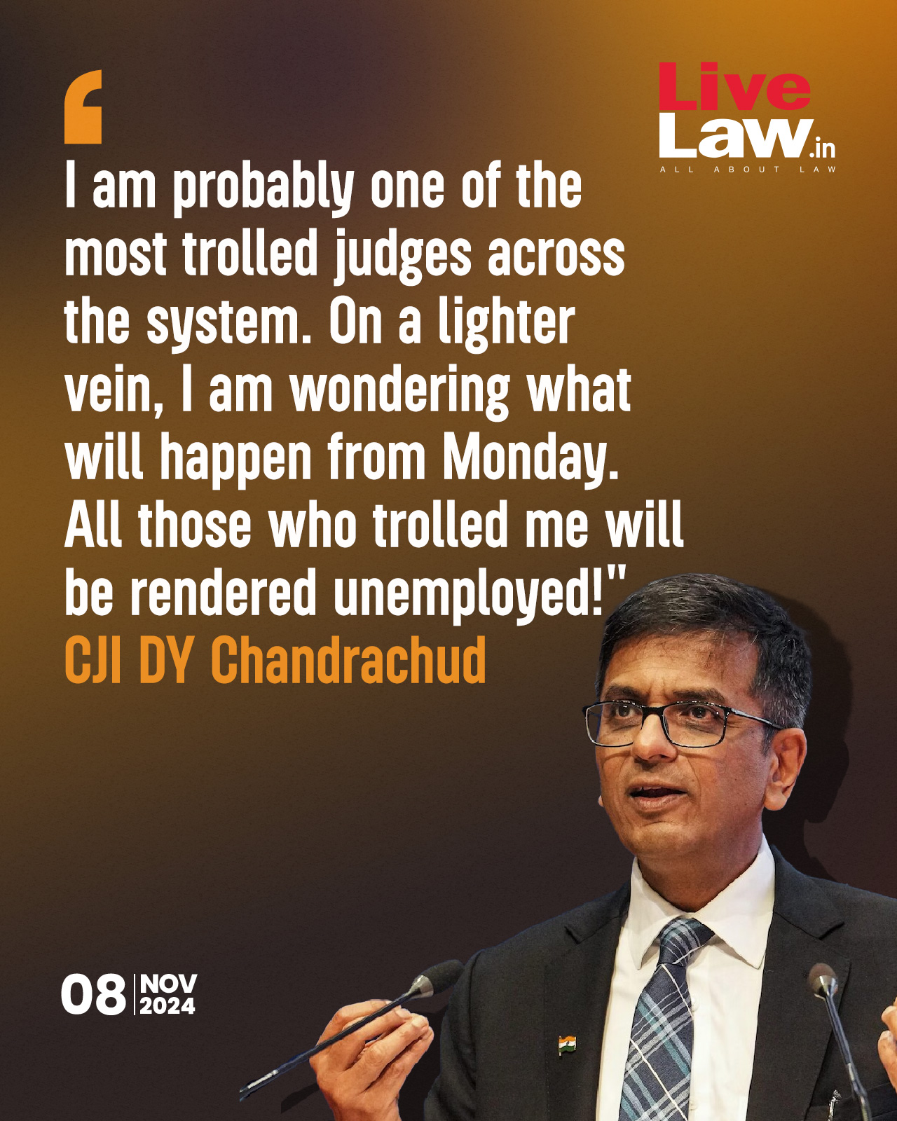 जाते जाते जज साहब क्या बोल गए 😂
##DYChandrachud