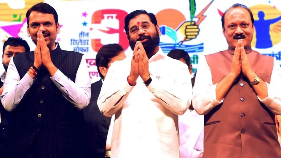 #CM Devendra Fernandes 
Two deputy CM Eknath Shinde and Ajit