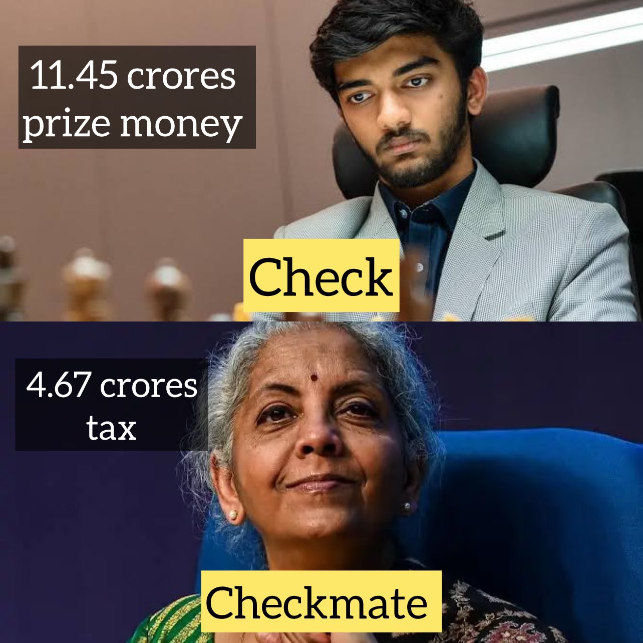 Asli khiladi nirmala ji nikli 😀 checkmate