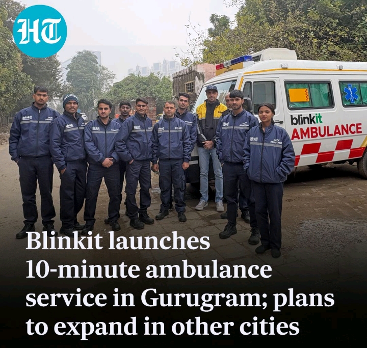10 minutes ambulance service through #blinkit