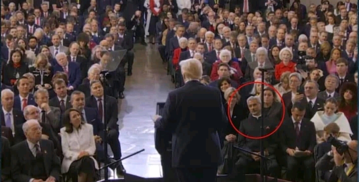 Look foreign minister S Jaishankar in the first row in Trump