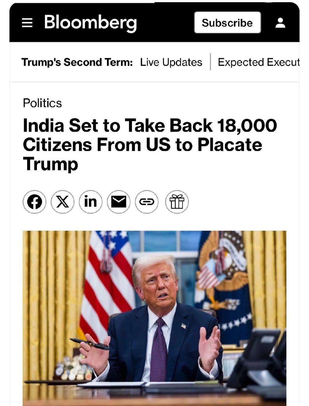 शपथ लेते ही deported शुरू कर दिया 😄
Trump government working
