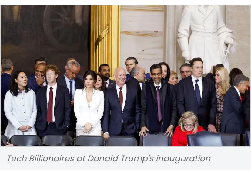 Tech billionaires and leaders attended Donald Trump’s inaugu