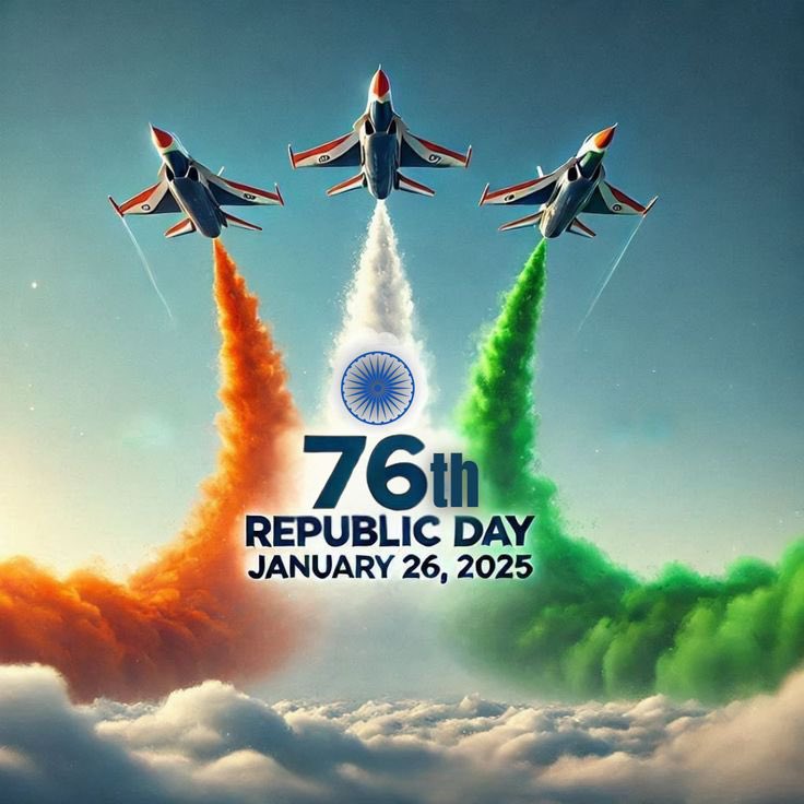 Happy 76th Republic Day 

भारत माता की जय!🚩#RepublicDay #Jai