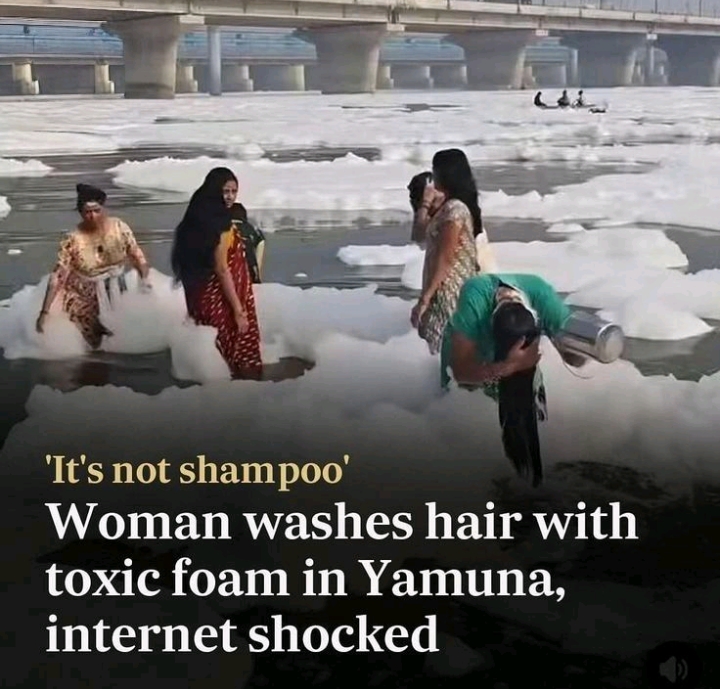 "It's not a shampoo"
Yamuna river cleaning 
#DelhiElection20