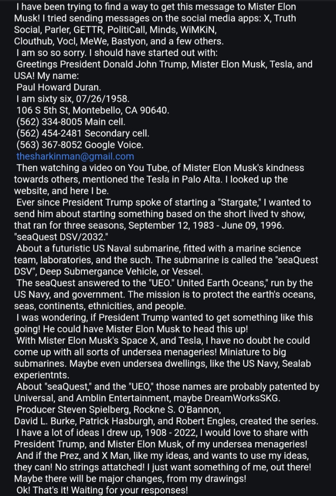 For the Prez and Mister Musk!