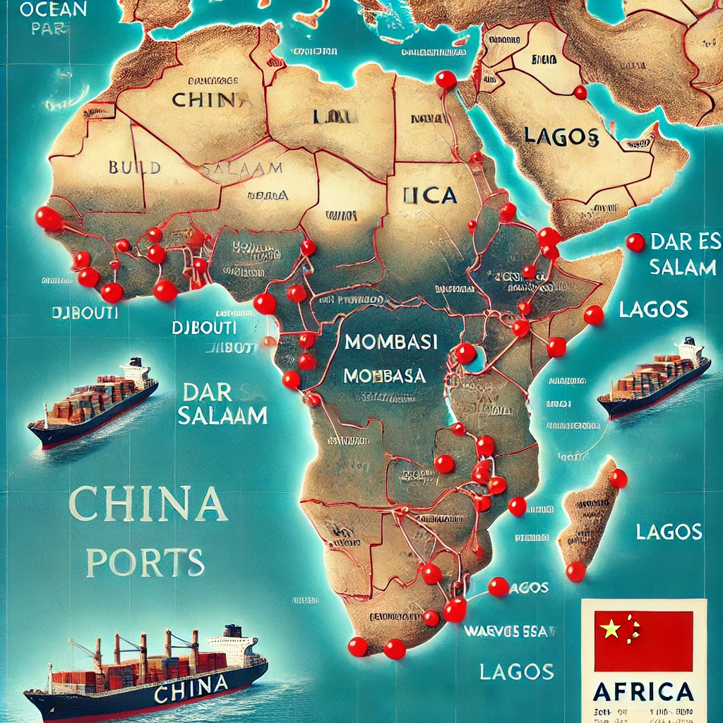 Chinese port expansion in #Africa 🌎 
Chinese state-owned com
