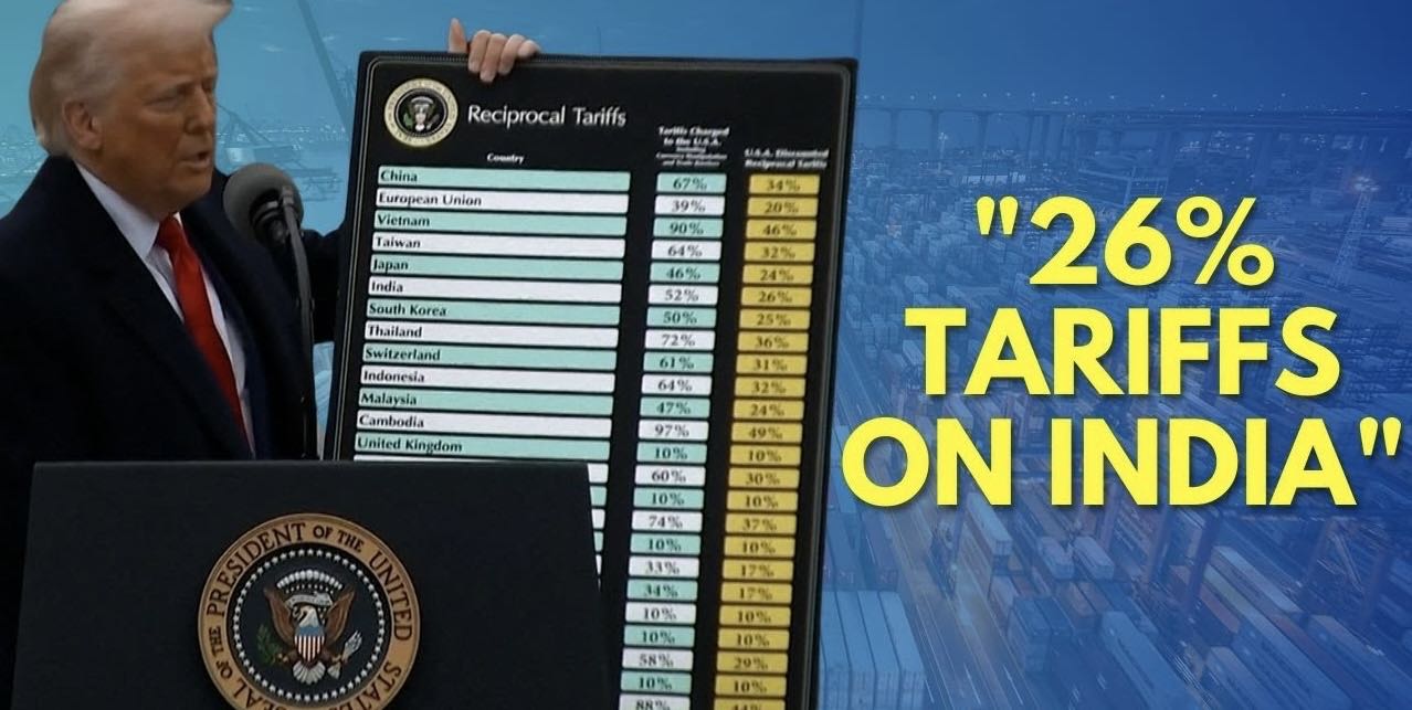 President of US  Donald trump put reciprocal tariff  on indi