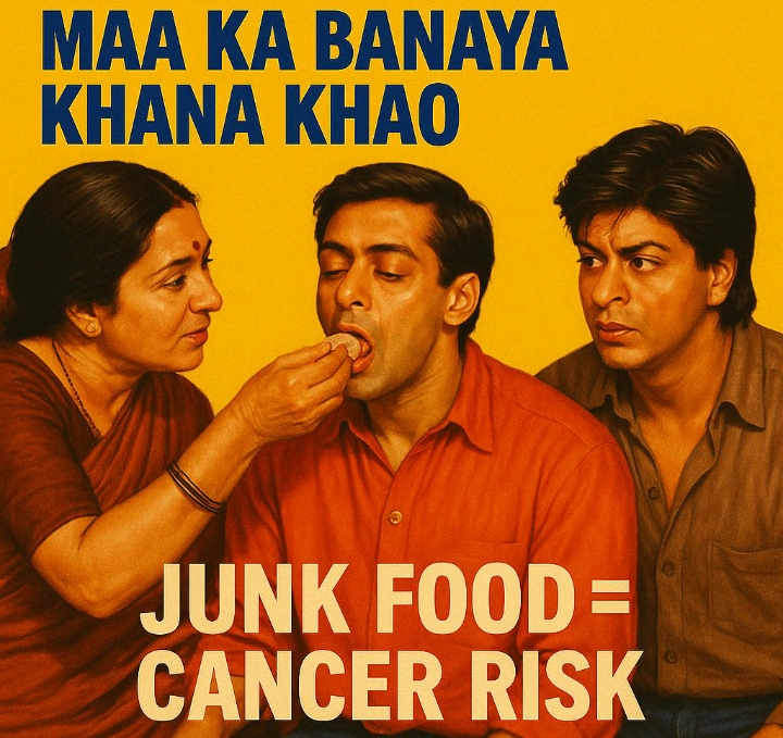 ये एक सच्चाई जो बदल नहीं सकता।
Junk food = Cancer Risk 
#Hea