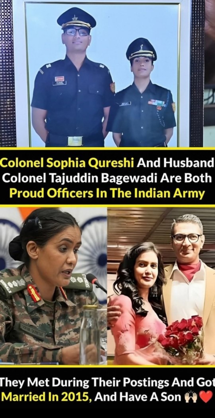 Both are in the Indian Army... Sophia Qureshi and her husban