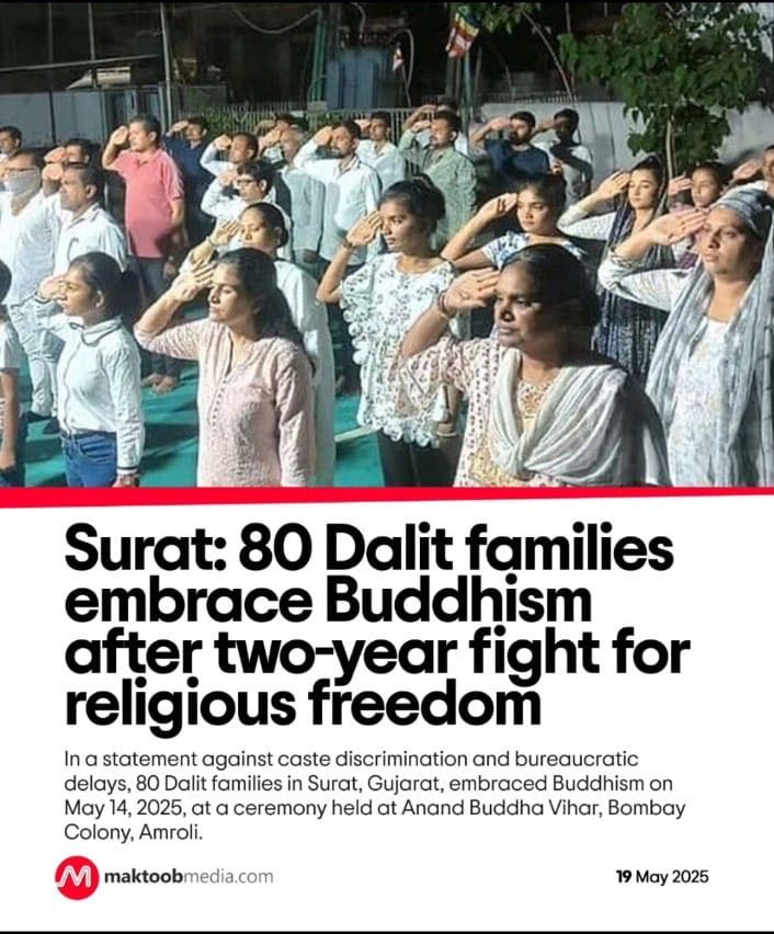 80 people families in  Surat convert in Buddhism ☸️