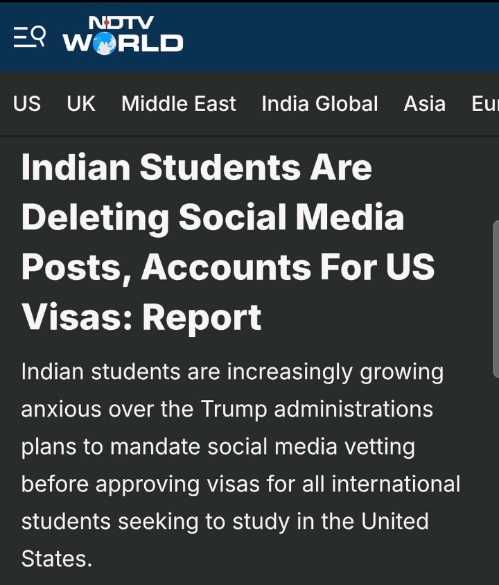अब अमेरिका आपके सोशल मीडिया के पोस्ट को देखेगा तब वीजा देगा 