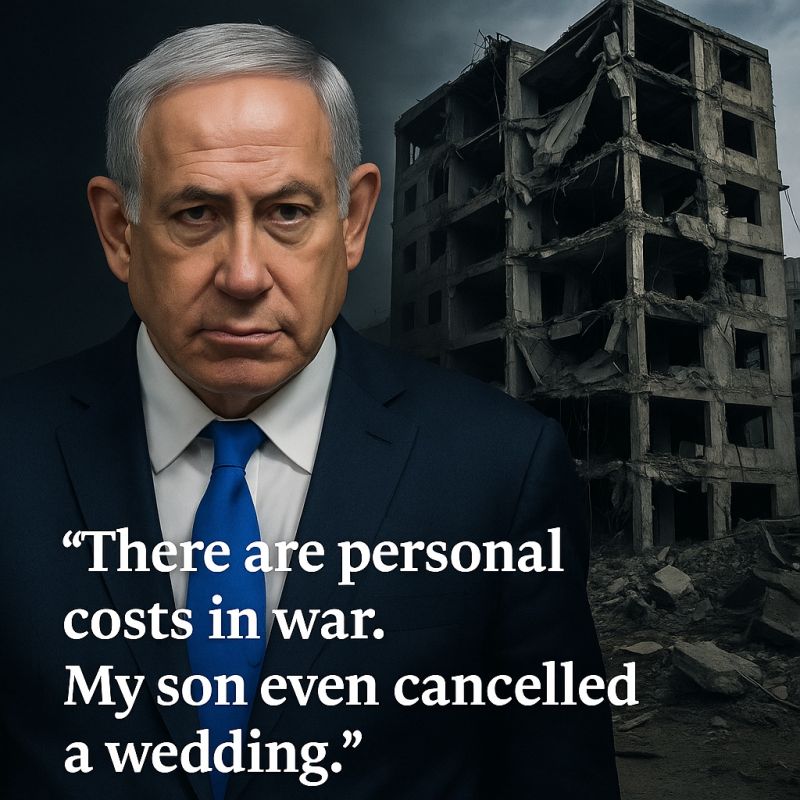 "Netanyahu says a 'personal cost' of war is his son's cancel