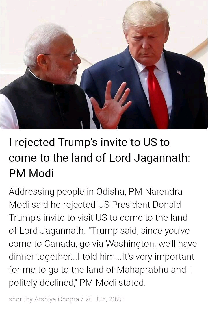 I rejected Trump's invite.... #modi 😁