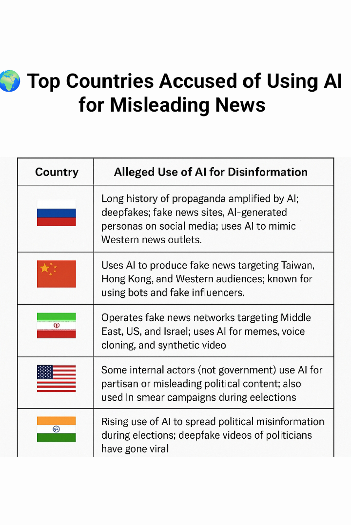 CountryAlleged Use of #AI for #Disinformation

🇷🇺 Russia - L