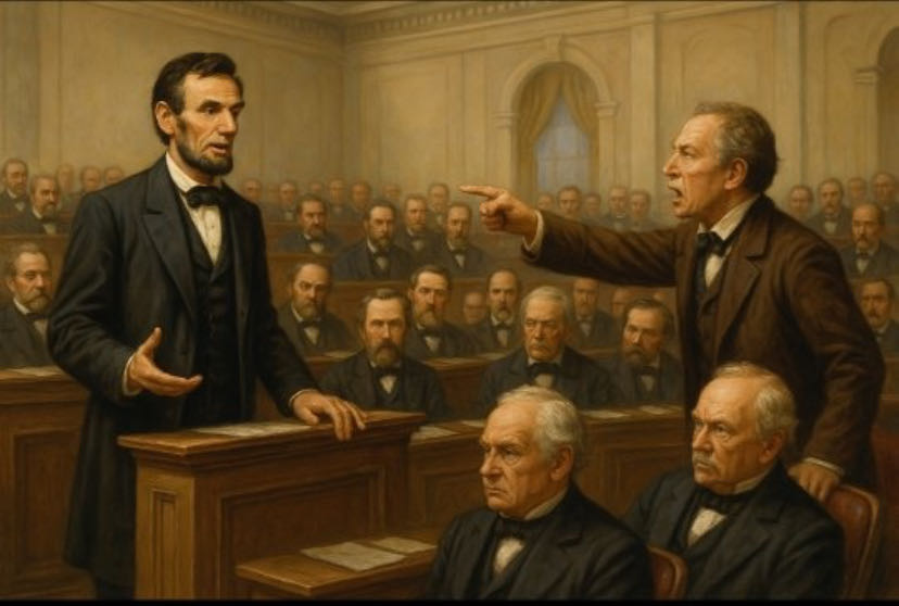 Once US President Abraham Lincoln was giving a speech at the