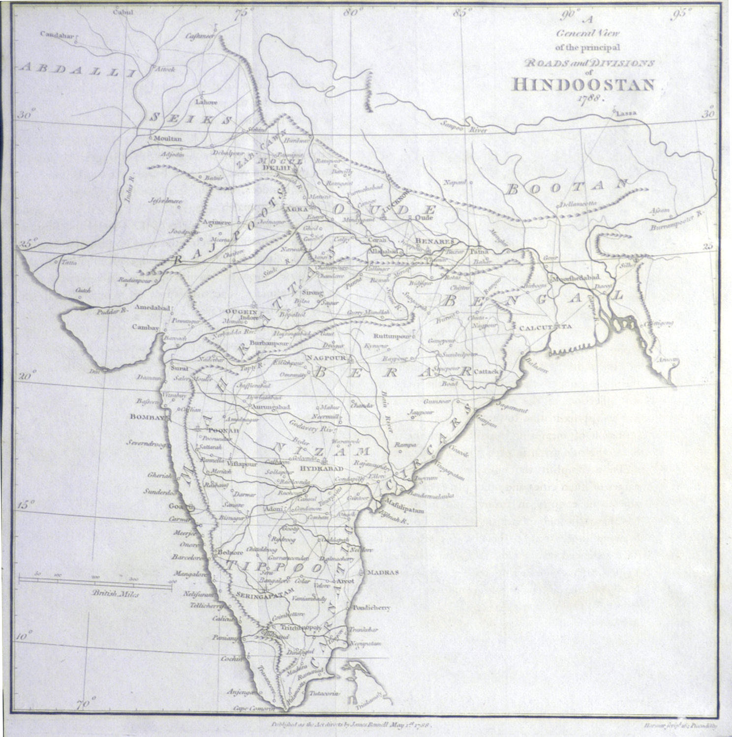 James Rennell, “A General View of the principle Roads and Di