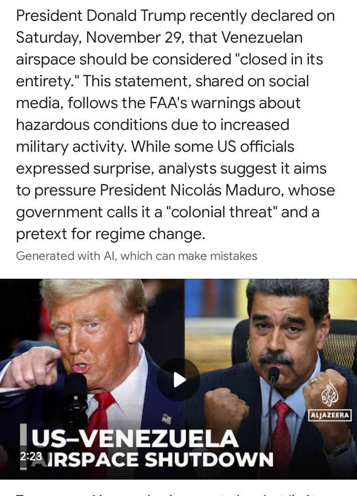 Trump recently declared that the airspace “above and surroun