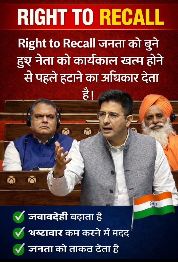 Right to Recall का मतलब होता है — जनता को यह अधिकार कि अगर क