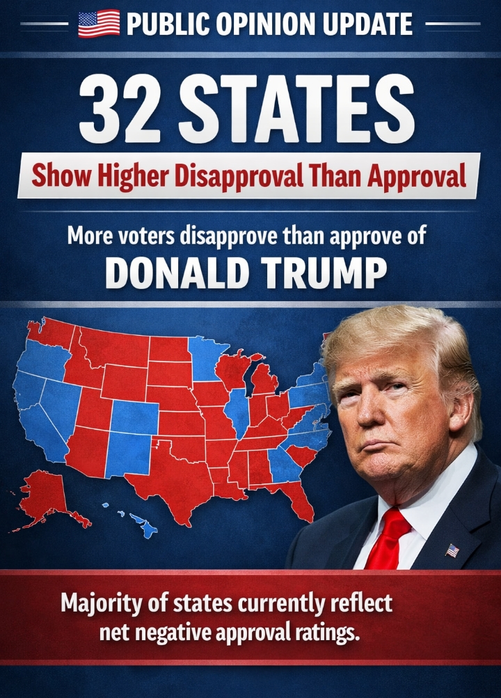 32 states — more people disapprove of Trump than approve (me