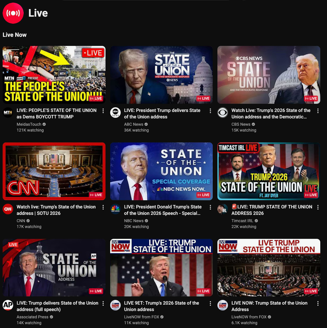 SOTU 2026: Media Coverage in Full Swing
#SOTU2026 #TRUMP