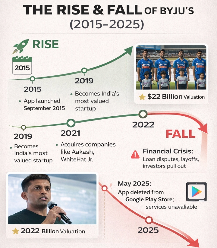 Fast growth often means a faster fall. 

#Byju's stories #Fu